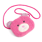 Pink Plush Teddy Bear Purse