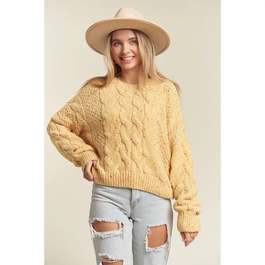 Cable Knit Sweater Top