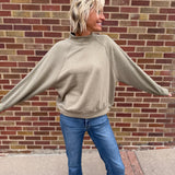 Double Brushed Mock Neck Pullover Top