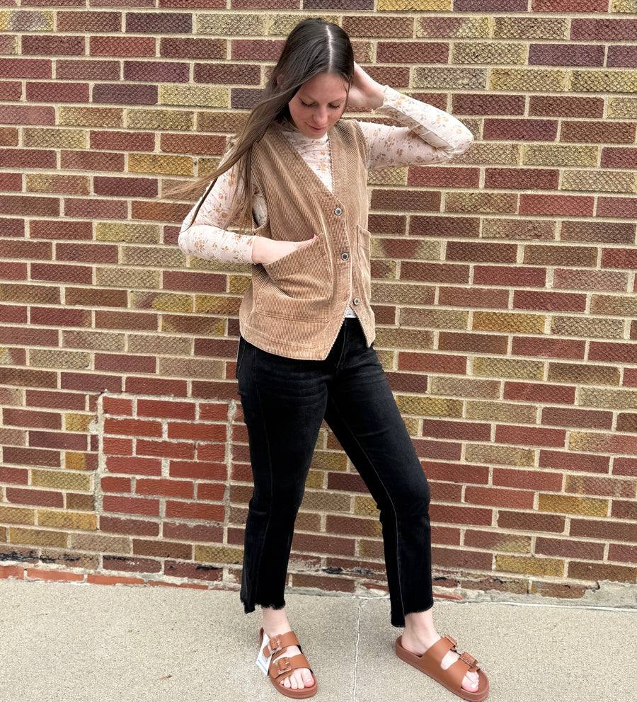 Camel Corduroy Vest