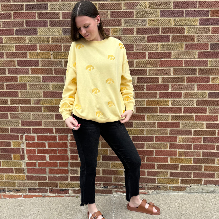 Iowa Hawkeyes Repeat Mono Crewneck
