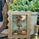 Scalloped Scarecrow Sign 6x8"