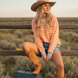 Multi Color Striped Sweatshirt