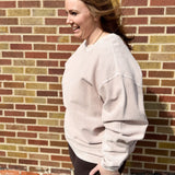 Neutral Luxe Corded Crew