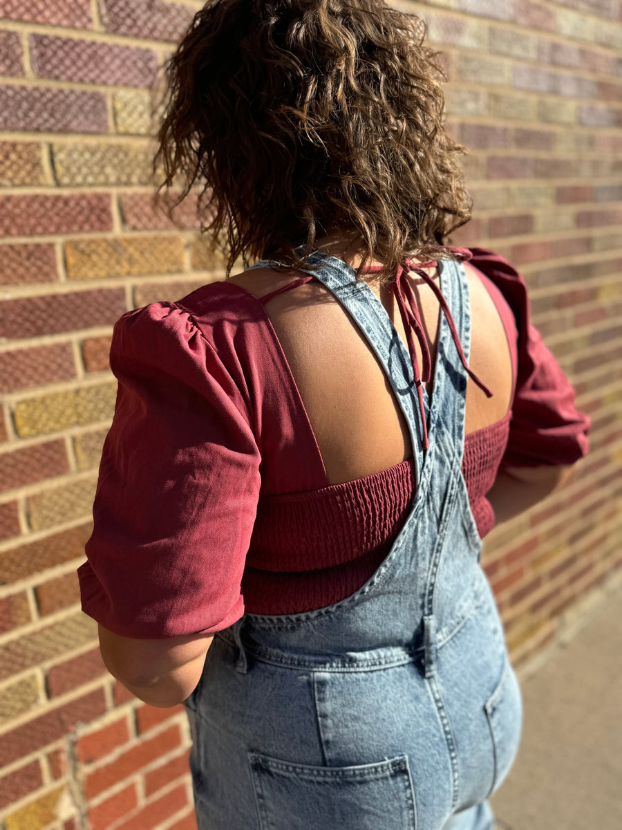 Open Back Cropped Top