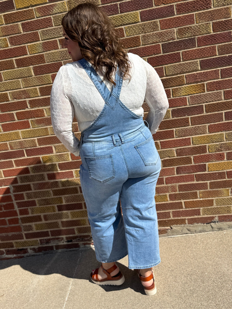 Vintage Denim Barrel Overalls