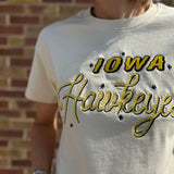 Iowa Embroidered Laso Luxe Crop Tee