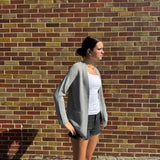 Ribbed Raglan Sleeve Cardigan w/ Pocket