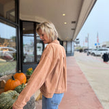 Camel Mineral Wash Twill Oversize Jacket