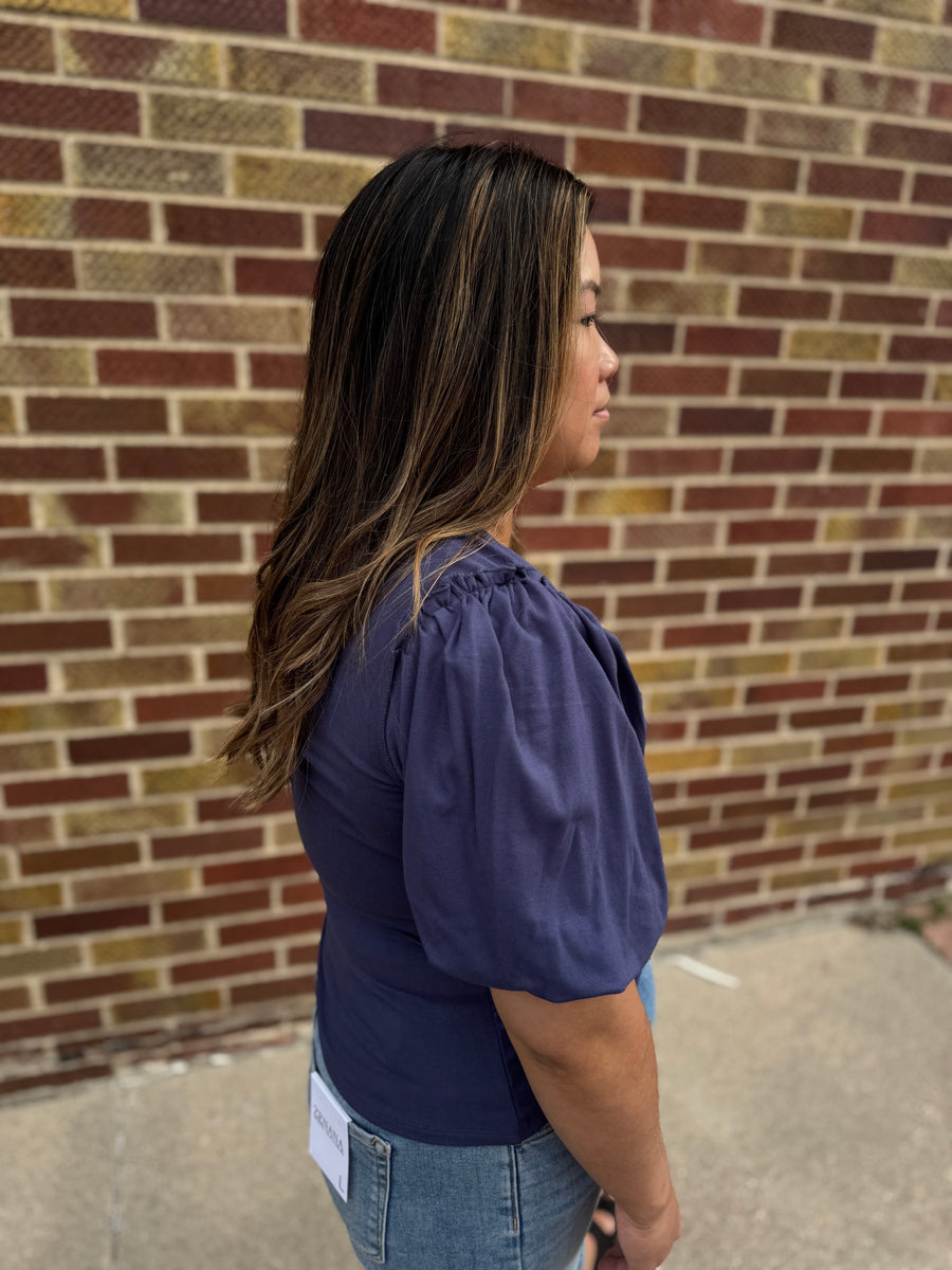 Bubble Sleeve Top