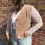 Camel Corduroy Vest