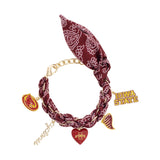 Iowa State Bandana Charm Bracelet
