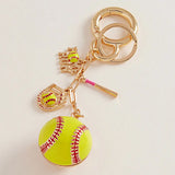 Softball Keychain/Bag Charm