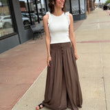 Smocked Wide Waist Resort Pants