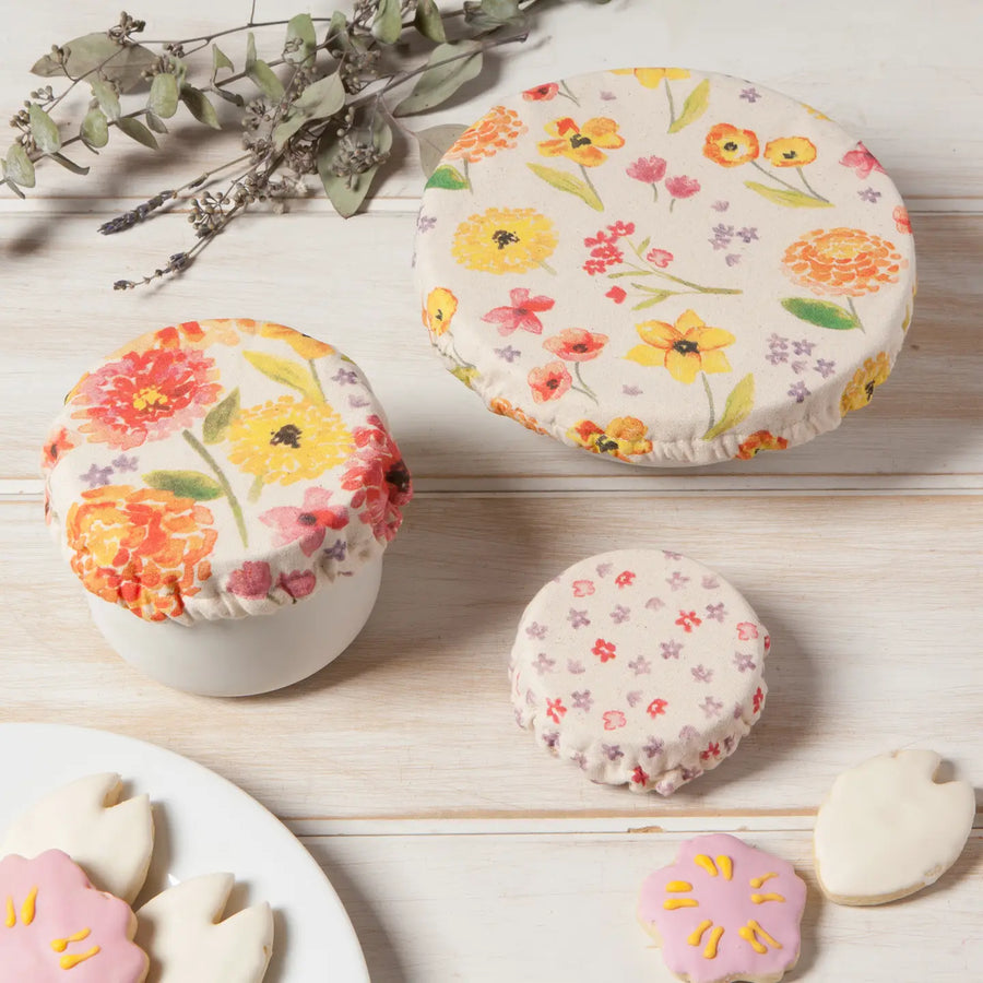 Cottage Floral Mini Bowl Covers Set of 3