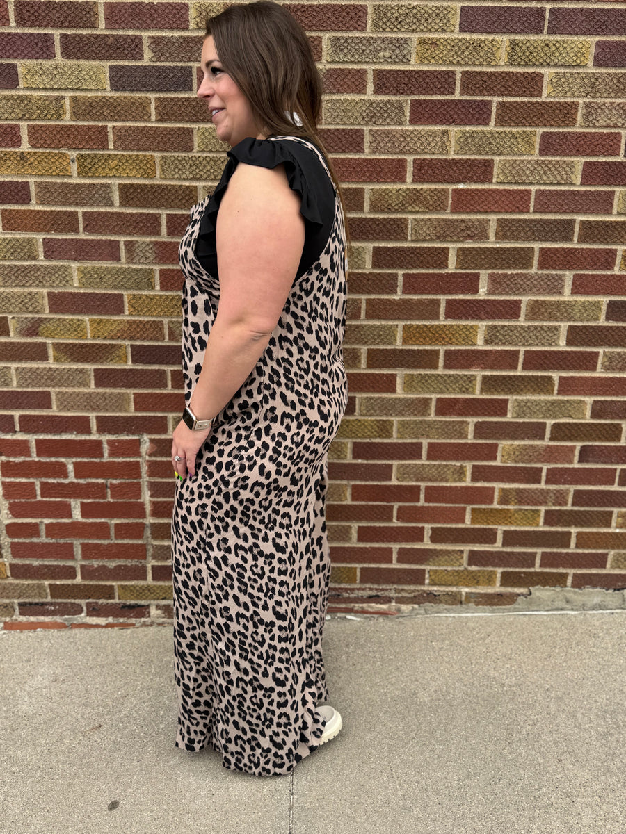 Leopard Print Overalls