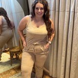 Sleeveless Cotton Jumpsuit