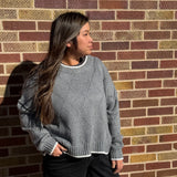 Diamond Knit Pullover Sweater