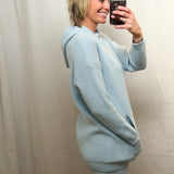 Textured Sweater Hoodie Top