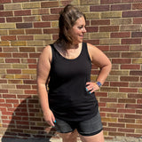 Scoop Neck Solid Loose Fit Tank