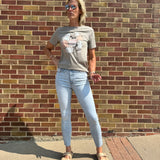 Cello High Rise Ankle Skinny Straight Cut Hem Jean