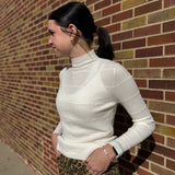 Ribbed Mock Neck Pullover Sweater