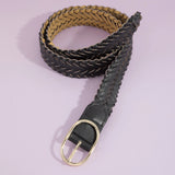 Wide Braided Vegan Leather Belt