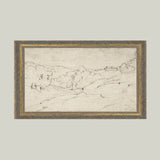Rolling Hills Sketch Framed Art