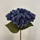 Navy Hydrangea Stem 13.5"