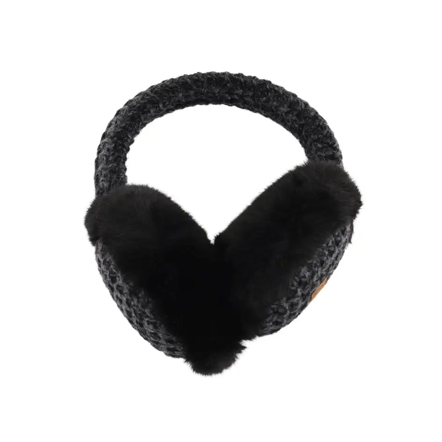 CC Heather Knitted Faux Fur Earmuff