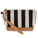 Awning Stripe Canvas Wristlet