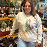 Cowboy w/Christmas Tree Crewneck
