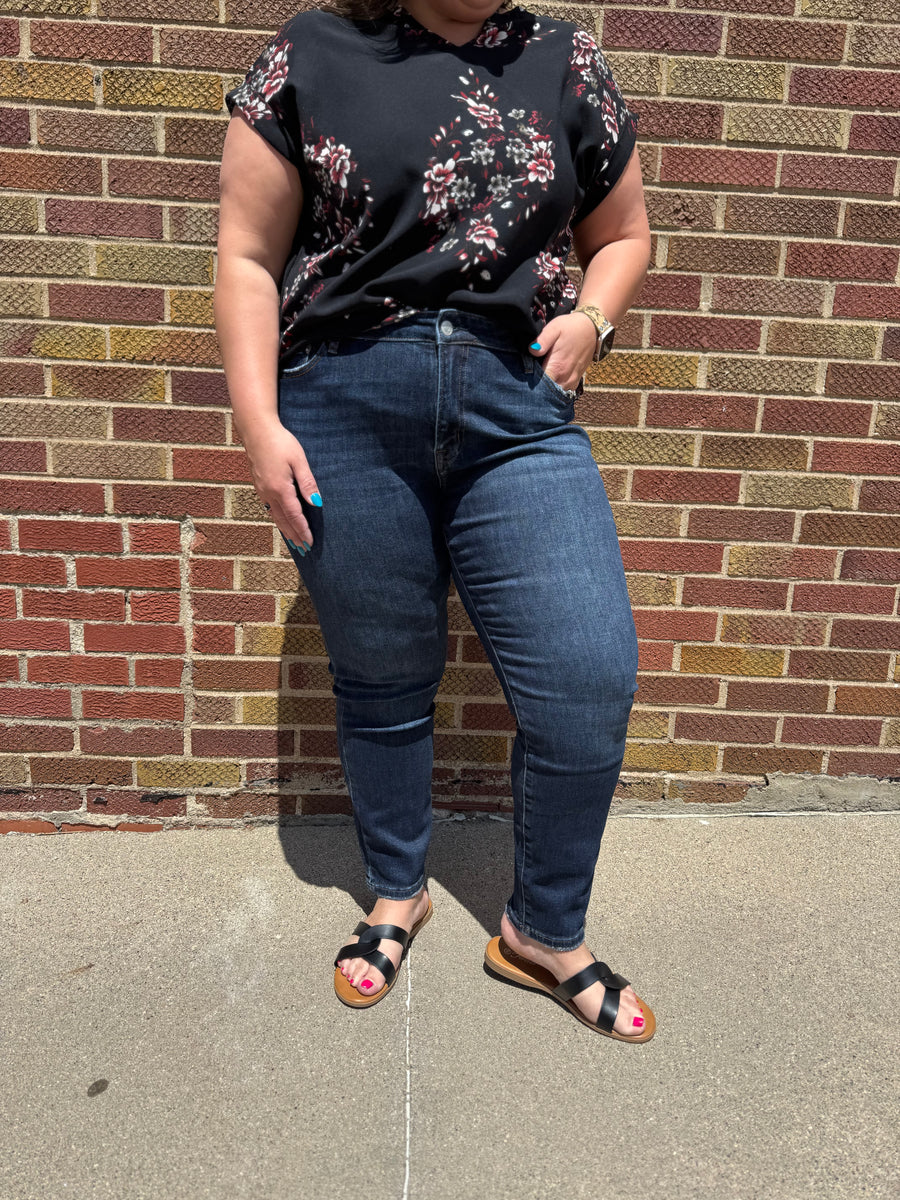 Plus Mid-Rise Cigarette Ankle Mica Jeans