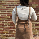 Snow Wash Corduroy Pinafore Overall Dress