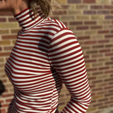 Striped Turtle Neck