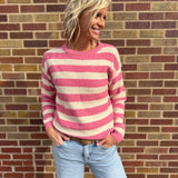 Stripe Crewneck Pullover Sweater