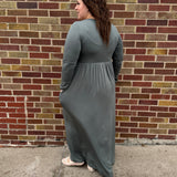 Plus Basic Long Sleeve Maxi Dress