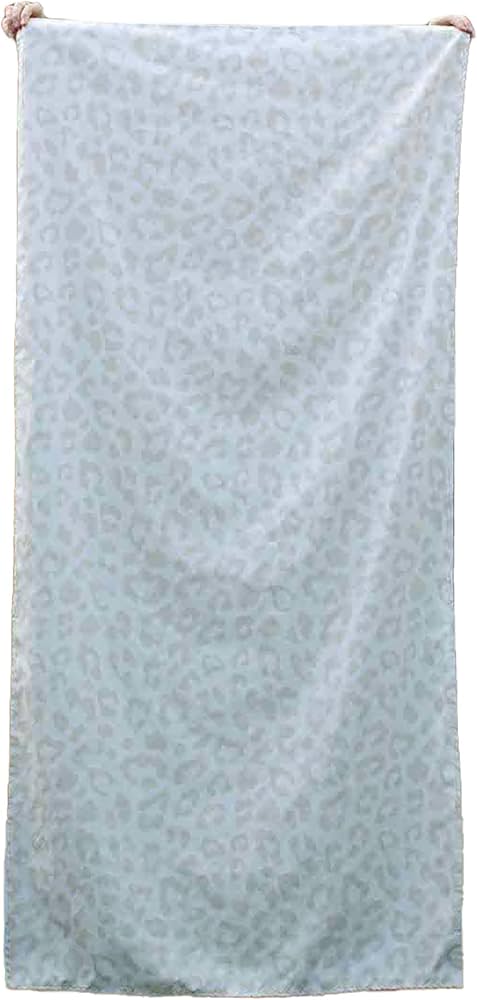 Soft White Leopard Beach Towel 34x70