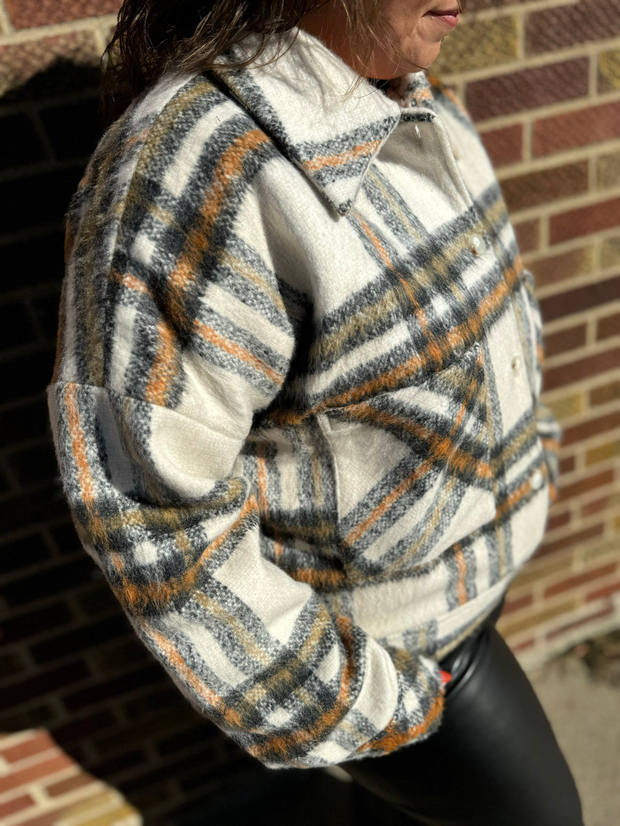 Plaid Print Shacket