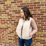 Puffer Vest w/Snap Placket
