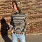 Striped Turtle Neck