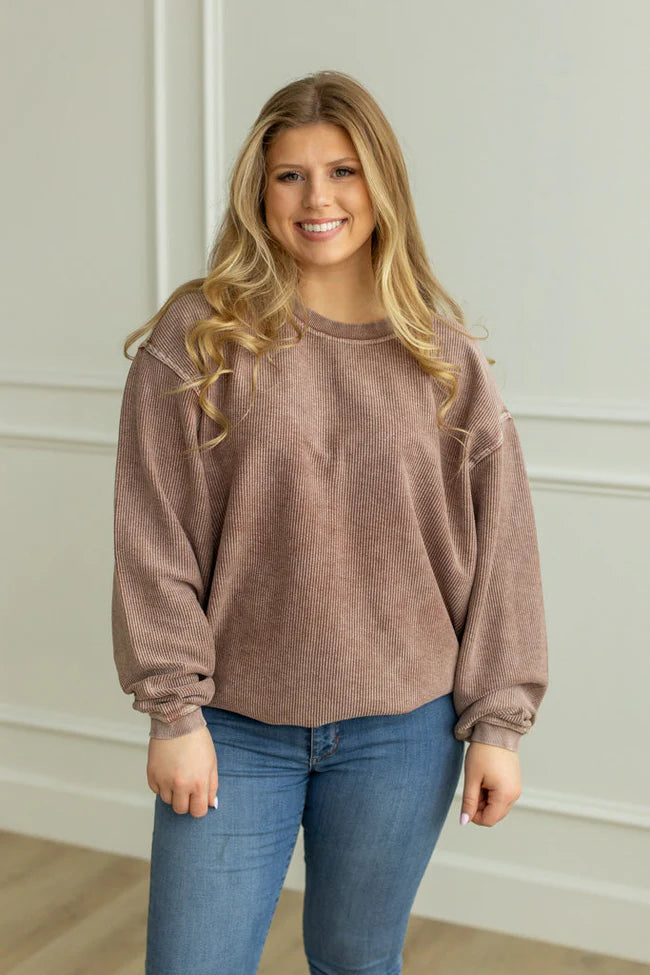 Neutral Luxe Corded Crew