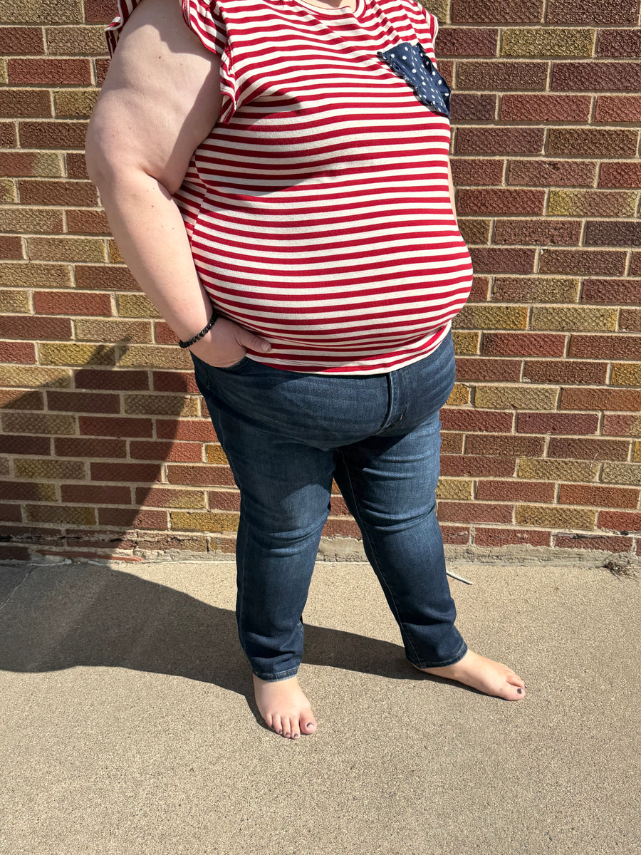 Plus Mid-Rise Cigarette Ankle Mica Jeans