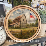 Round Patriotic Homestead 8"