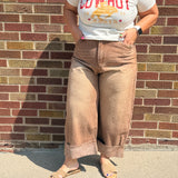 Plus Striped Barrel Carpenter Pants