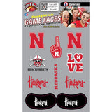 Huskers Game Face Temporary Tattoo