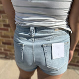 High Rise Western Detail Cello Shorts