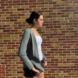Ribbed Raglan Sleeve Cardigan w/ Pocket