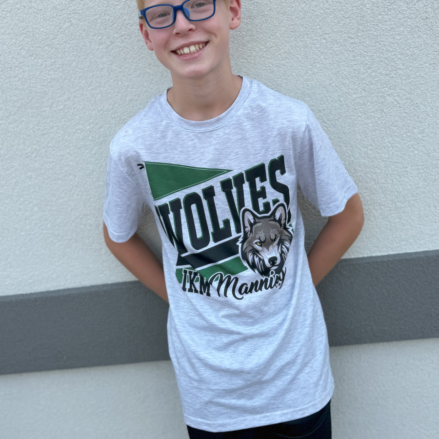 IKM-Manning Wolves Youth Pennant Mascot Tee