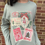 Christmas Post Card Graphic Sweatshirt